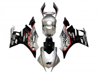 2019-2021 Yamaha YZF R3/R25 Motorcycle Fairings - Silver Red Black 46