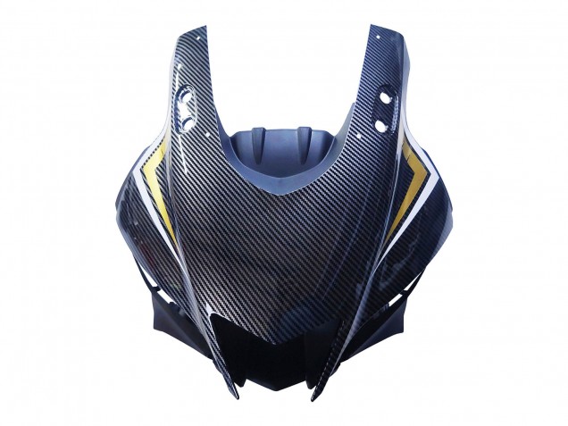 2022-2024 Yamaha YZF R3/R25 Motorcycle Fairings - Black Carbon Fiber Style Gold Red ABBOT