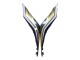 2022-2024 Yamaha YZF R3/R25 Motorcycle Fairings - Black Carbon Fiber Style Gold Red ABBOT