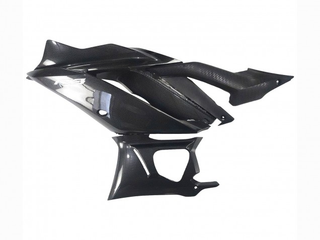 2022-2024 Yamaha YZF R3/R25 Motorcycle Fairings - Black Carbon Fiber Style Silver Blue