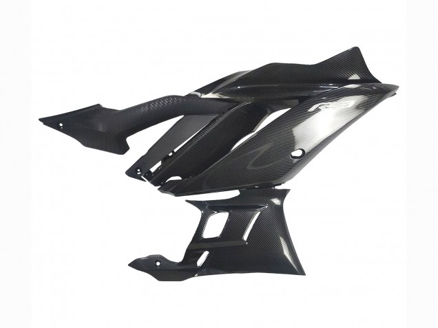 2022-2024 Yamaha YZF R3/R25 Motorcycle Fairings - Black Carbon Fiber Style Silver Blue