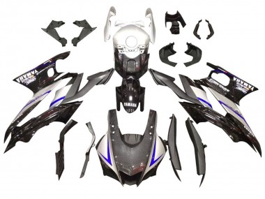 2022-2024 Yamaha YZF R3/R25 Motorcycle Fairing Kits - Silver Blue Black Carbon Fiber Style