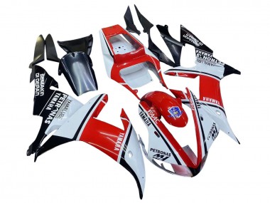2002-2003 Yamaha YZF 1000 R1 Motorcycle Fairings - White Red Black Petronas