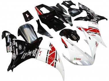 2002-2003 Yamaha YZF 1000 R1 Motorcycle Fairings - White Red Black Castrol