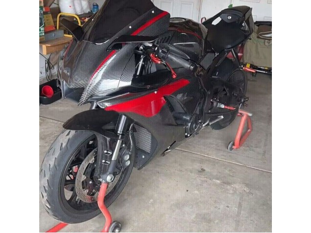 2020-2025 Yamaha YZF 1000 R1 Motorcycle Fairings - Black Carbon Fiber Red