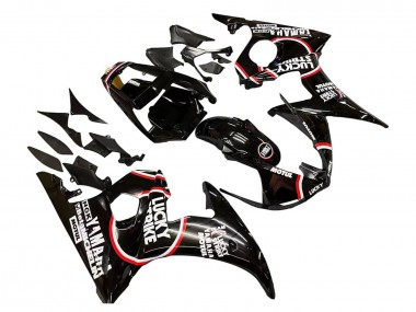 2006-2009 Yamaha YZF R6S Motorcycle Fairings - Glossy Black Red White Lucky Strike Motul