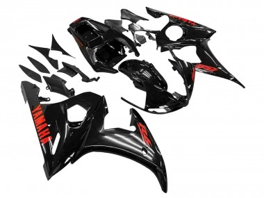 2006-2009 Yamaha YZF R6S Motorcycle Fairings - Glossy Black Red