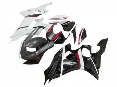 2017-2023 Yamaha YZF 600 R6 Motorcycle Fairings - White Red Glossy Black Carbon Fiber Style