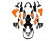 2010-2013 Kawasaki Z1000 Motorcycle Fairings - Orange Glossy Black