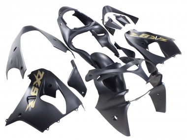 2000-2001 Kawasaki ZX9R Motorcycle Fairings - Matte Black Gold