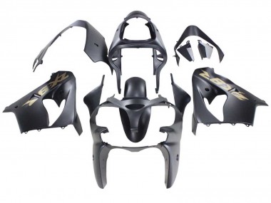 2000-2001 Kawasaki ZX9R Motorcycle Fairings - Matte Black Gold