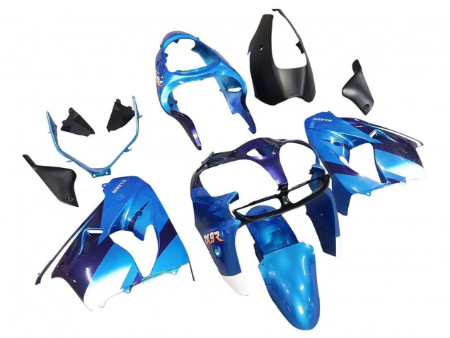 2000-2001 Kawasaki ZX9R Motorcycle Fairings - Blue Black