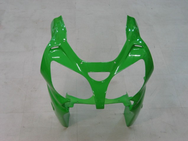 2000-2001 Kawasaki ZX9R Motorcycle Fairings - Green Silver Black