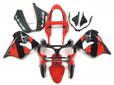 2000-2001 Kawasaki ZX9R Motorcycle Fairings - Red Black