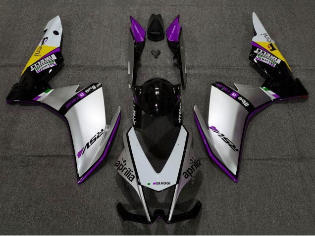 2009-2015 Aprilia RSV4 1000 Motorcycle Fairings - Silver Black Purple Yellow