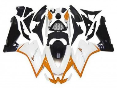 2009-2015 Aprilia RSV4 1000 Motorcycle Fairings - White Orange Black