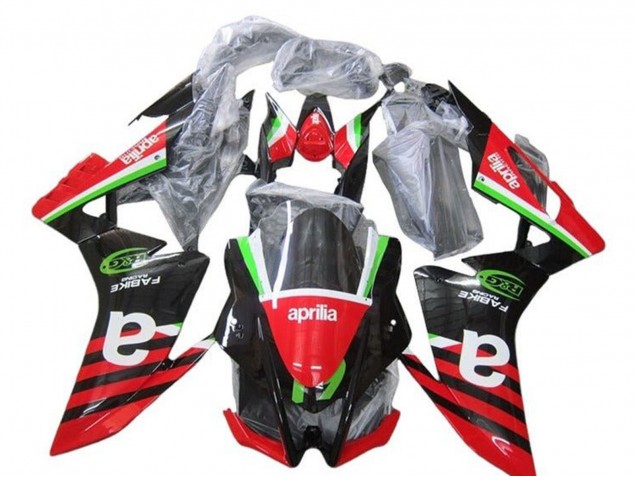 2009-2015 Aprilia RSV4 1000 Motorcycle Fairings - Red Green Black Stripe
