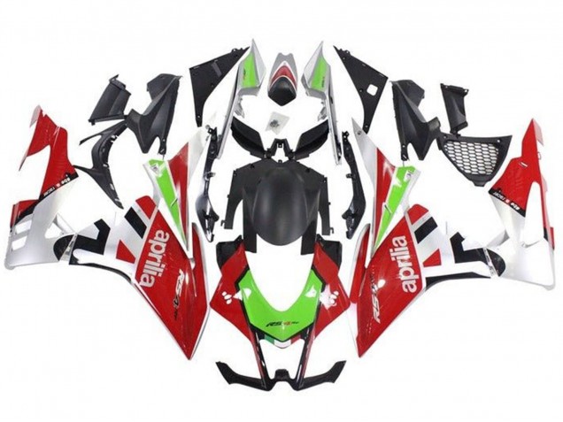 2009-2015 Aprilia RSV4 1000 Motorbike Fairings - Red White Green