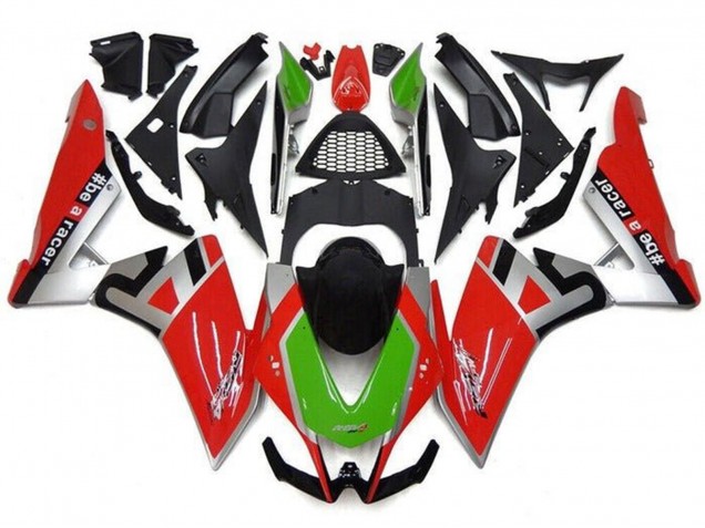 2009-2015 Aprilia RSV4 1000 Motorcycle Fairings - Red Silver Green Black