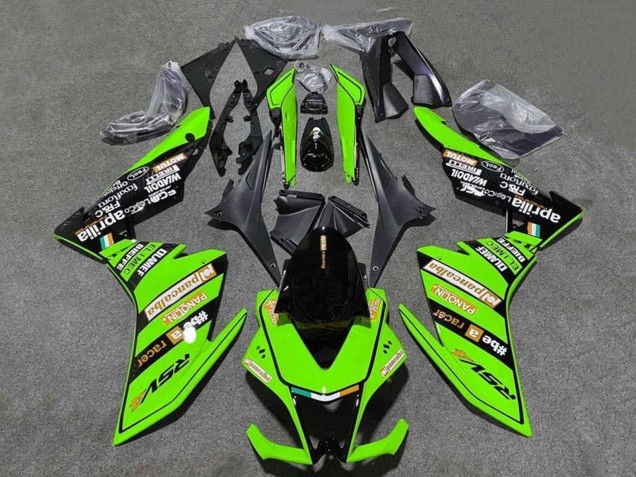2009-2015 Aprilia RSV4 1000 Motorcycle Fairings - Green Black