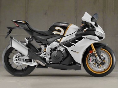 2021-2024 Aprilia RSV4 1100 Motorcycle Fairings - White Black Gold