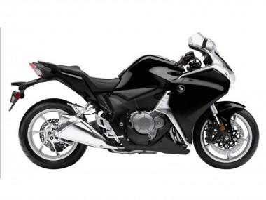 2010-2014 Honda VFR 1200 Motorcycle Fairings - Black Carbon Fiber