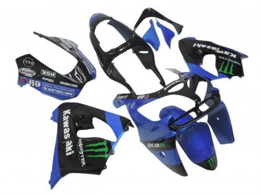 2000-2001 Kawasaki ZX9R Motorcycle Fairings - Blue Black Green Monster