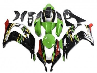 2016-2020 Kawasaki ZX10R Motorcycle Fairings - Green Red Yellow Black