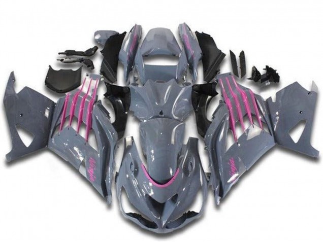 2012-2024 Kawasaki ZX14R ZZR1400 Motorcycle Fairings - Nardo Grey Pink