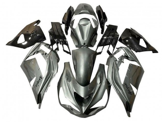 2012-2024 Kawasaki ZX14R ZZR1400 Motorcycle Fairings - Metallic Silver Black