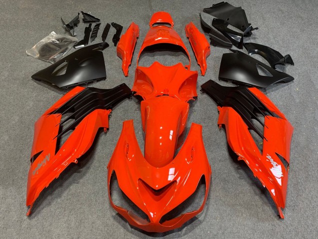 2012-2024 Kawasaki ZX14R ZZR1400 Motorcycle Fairings - Red Matte Black