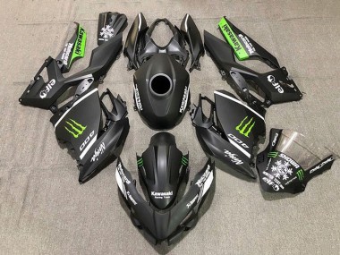 2018-2024 Kawasaki Ninja 400 Motorcycle Fairings - Matte Black White Green Monster Snow