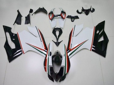 2011-2014 Ducati Panigale 1199 Motorcycle Fairings - White Red Green Glossy Black