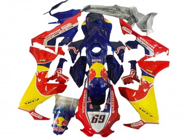 2017-2023 Honda CBR1000RR Motorcycle Fairings - Blue Yellow Red Bull Hayden
