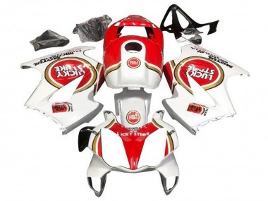 2002-2013 Honda VFR 800 Motorcycle Fairings - White Red Lucky Strike