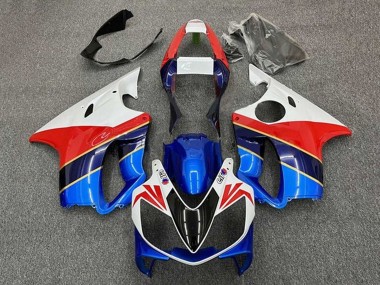 2001-2003 Honda CBR600 F4i Motorcycle Fairings - White Red Blue Dark Blue