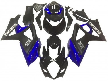 2007-2008 Suzuki GSXR 1000 Motorcycle Fairings - Glossy Black Matte Black Blue Grey