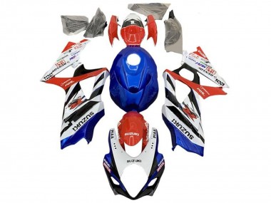 2007-2008 Suzuki GSXR 1000 Motorcycle Fairings - White Red Blue Black