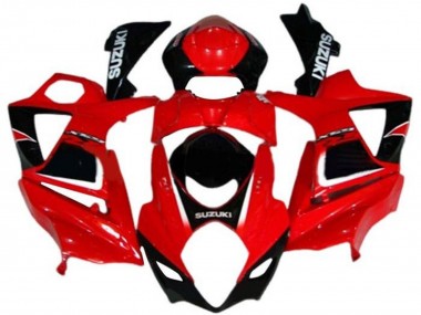 2007-2008 Suzuki GSXR 1000 Motorcycle Fairings - Red Black White Decal