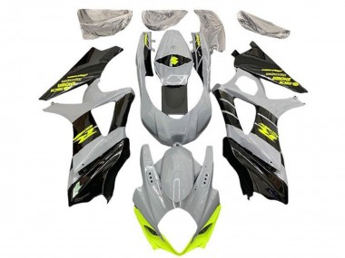2007-2008 Suzuki GSXR 1000 Motorcycle Fairings - Nardo Grey Neon Yellow Black