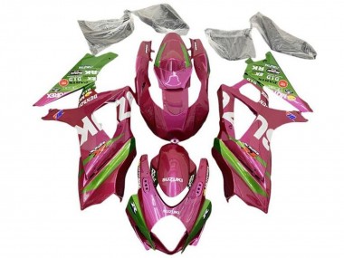 2007-2008 Suzuki GSXR 1000 Motorcycle Fairings - Pink Green White