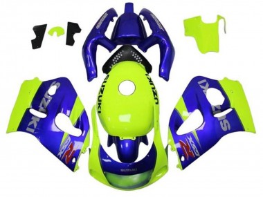 1996-2000 Suzuki GSXR 600 / GSXR 750 Motorcycle Fairings - Blue Yellow