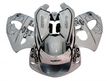 1996-2000 Suzuki GSXR 600 / GSXR 750 Motorcycle Fairings - White Black Corona Extra