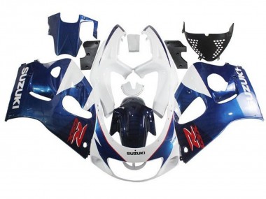 1996-2000 Suzuki GSXR 600 / GSXR 750 Motorcycle Fairings - White Blue Red