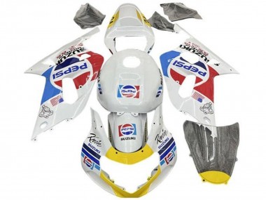 2001-2003 Suzuki GSXR 600 / GSXR 750 Motorcycle Fairings - White Blue Red Yellow Pepsi