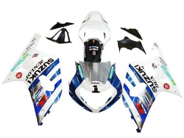 2001-2003 Suzuki GSXR 600 / GSXR 750 Motorcycle Fairings - White Blue Stripe Red Black