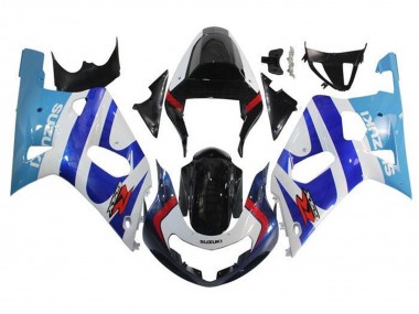 2001-2003 Suzuki GSXR 600 / GSXR 750 Motorcycle Fairings - White Triple Blue Glossy Black Red