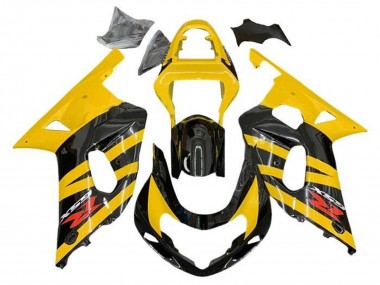 2001-2003 Suzuki GSXR 600 / GSXR 750 Motorcycle Fairings - Yellow Black Stripe Red
