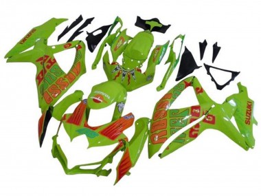 2008-2010 Suzuki GSXR 600 / GSXR 750 Motorcycle Fairings - Green Orange Rossi