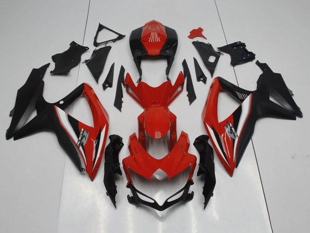 2008-2010 Suzuki GSXR 600 / GSXR 750 Motorcycle Fairings - Red Black White Silver